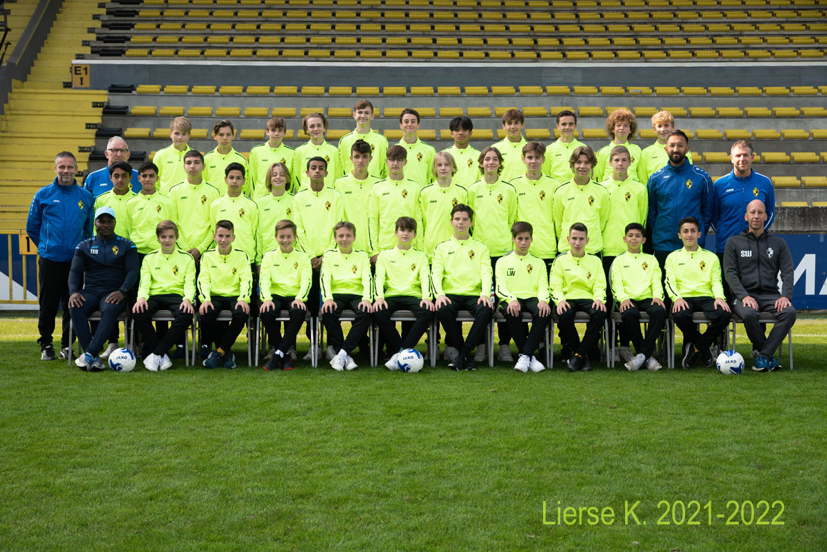 Ploegfoto Lierse K. U15 seizoen 2021-2022