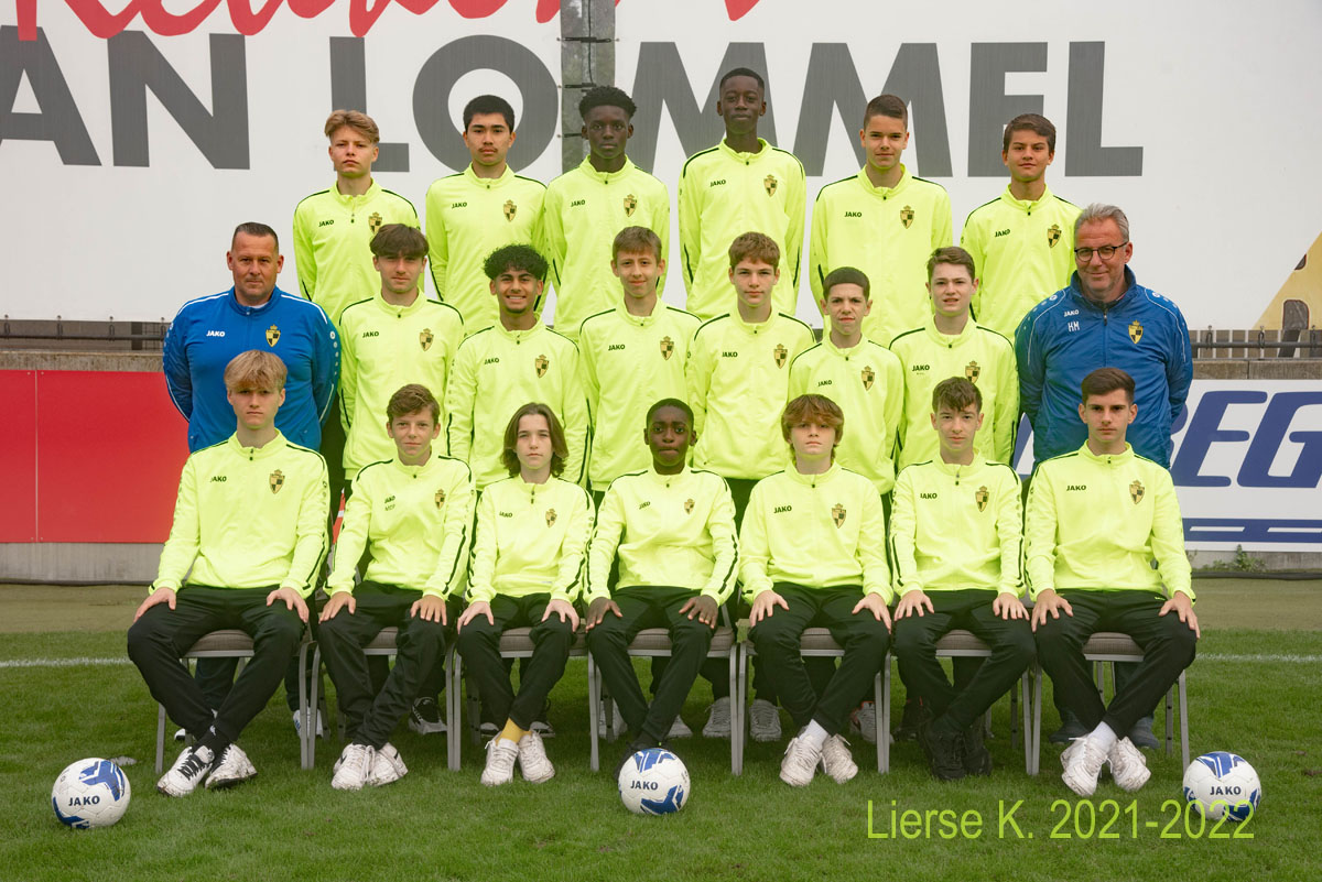 Ploegfoto Lierse K. U16 seizoen 2021-2022